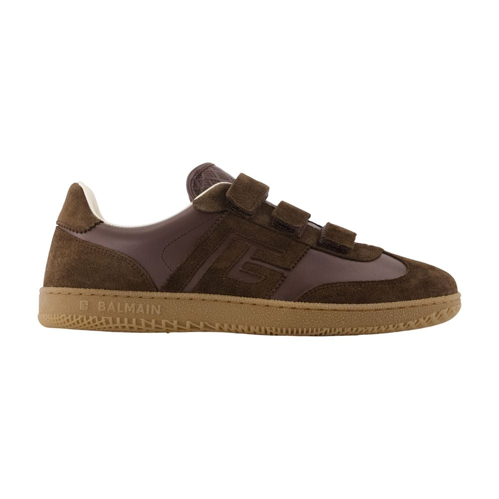 Swan Scratch Sneakers - Balmain - Leder - Braun
