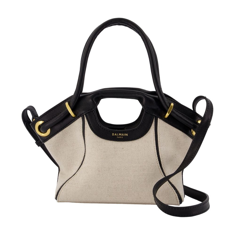 Handtasche Small - Balmain - Leder - Elfenbein