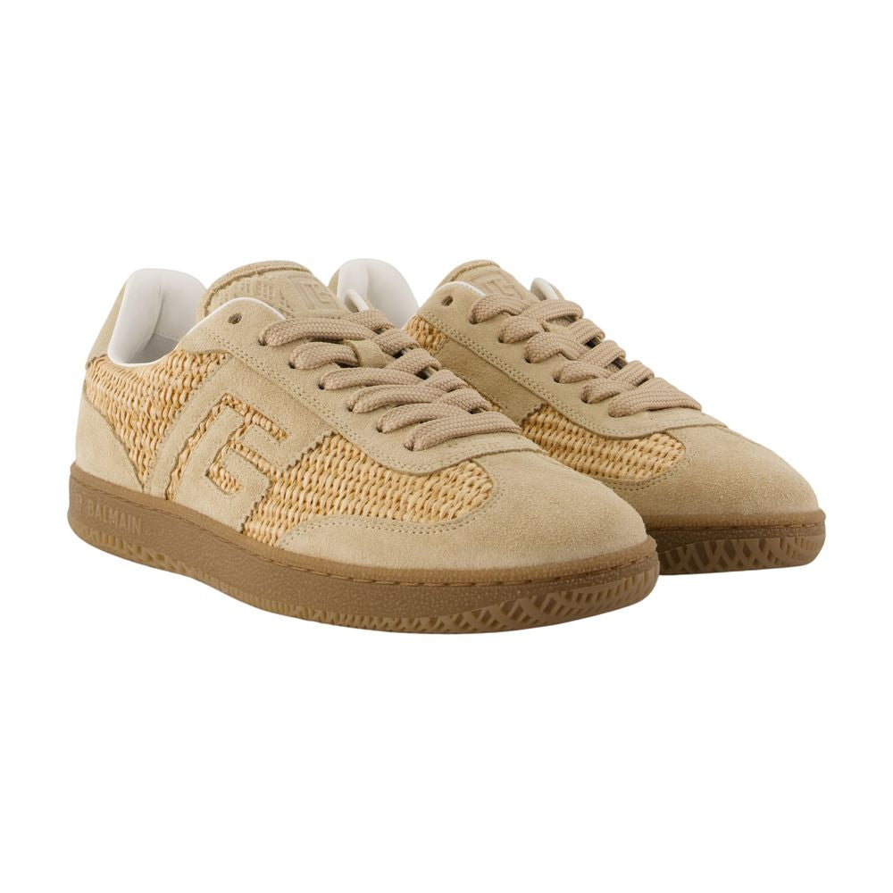 Swan Sneakers - Balmain - Leder - Beige