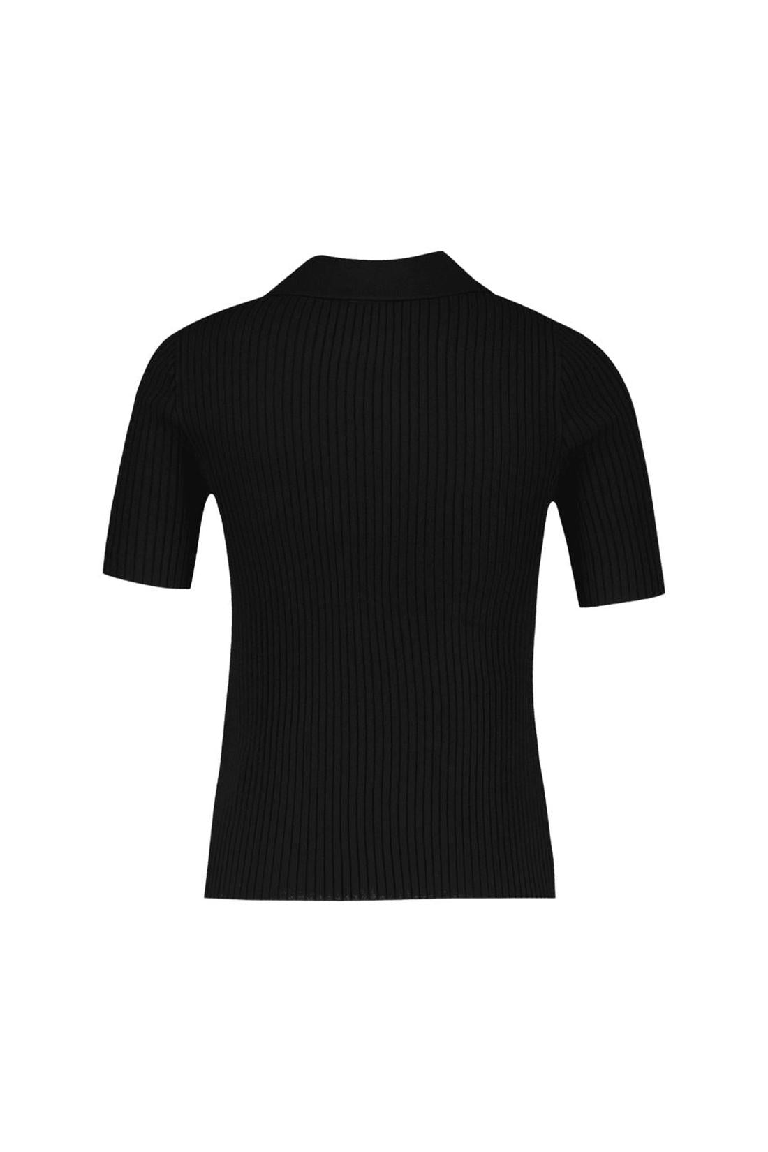 Courreges-Signature Polo - Courreges - Baumwolle - Schwarz-Shirts-Black-Deal-Outlet-by-ARCHIVIST