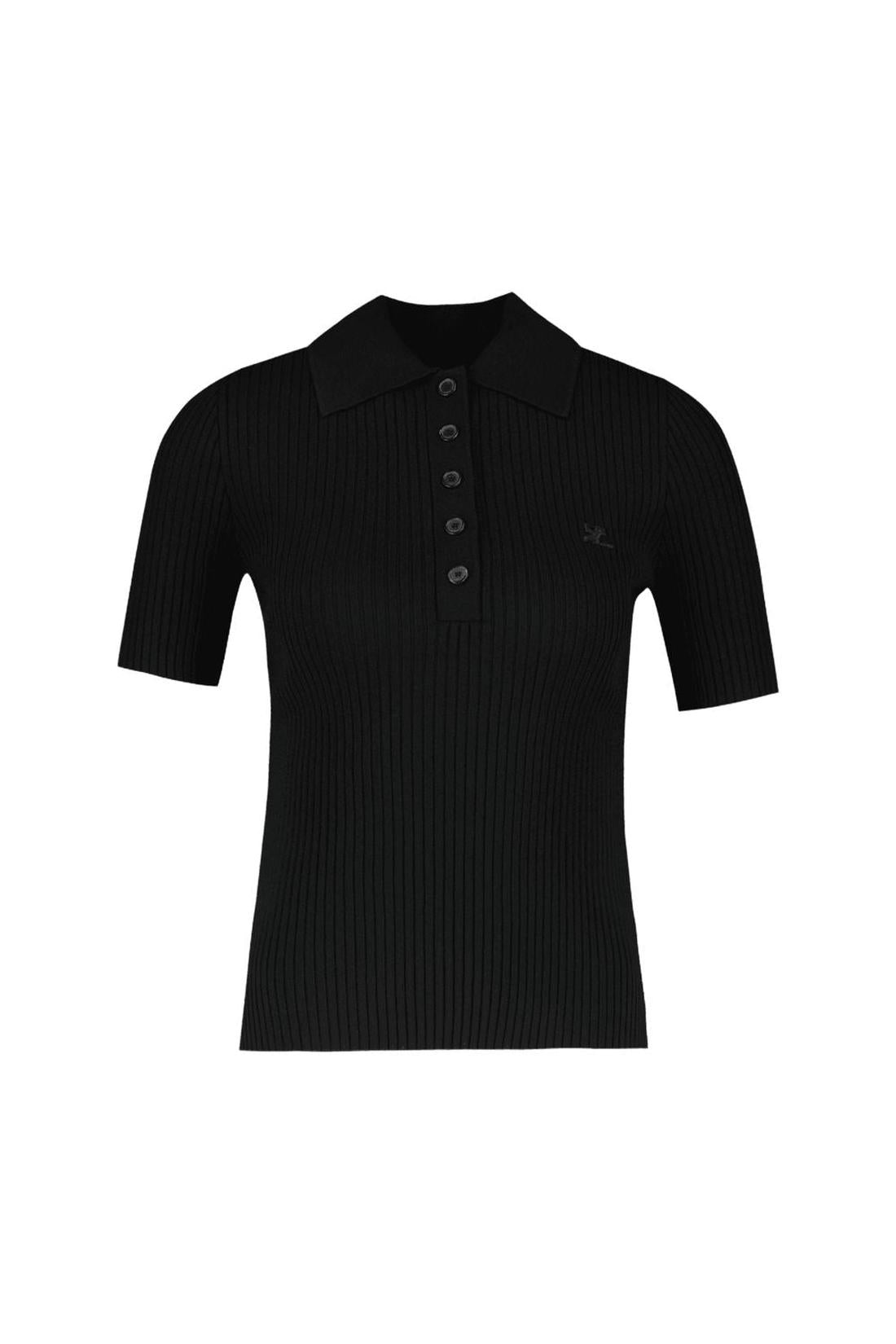 Courreges-Signature Polo - Courreges - Baumwolle - Schwarz-Shirts-Black-Deal-Outlet-by-ARCHIVIST