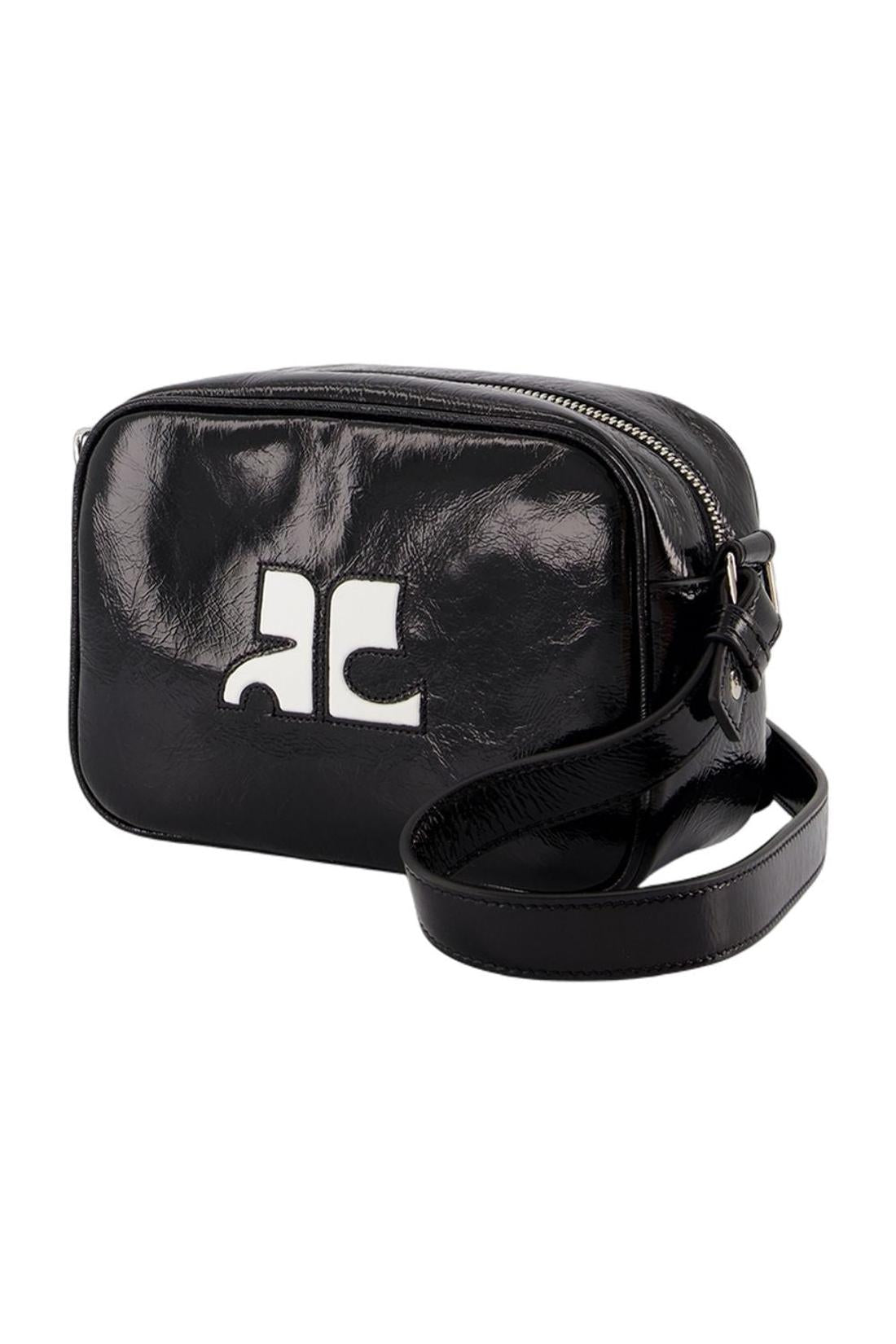 Reedition Camera Schultertasche - Courreges - Leder - Schwarz-Taschen-Courreges-ARCHIVIST