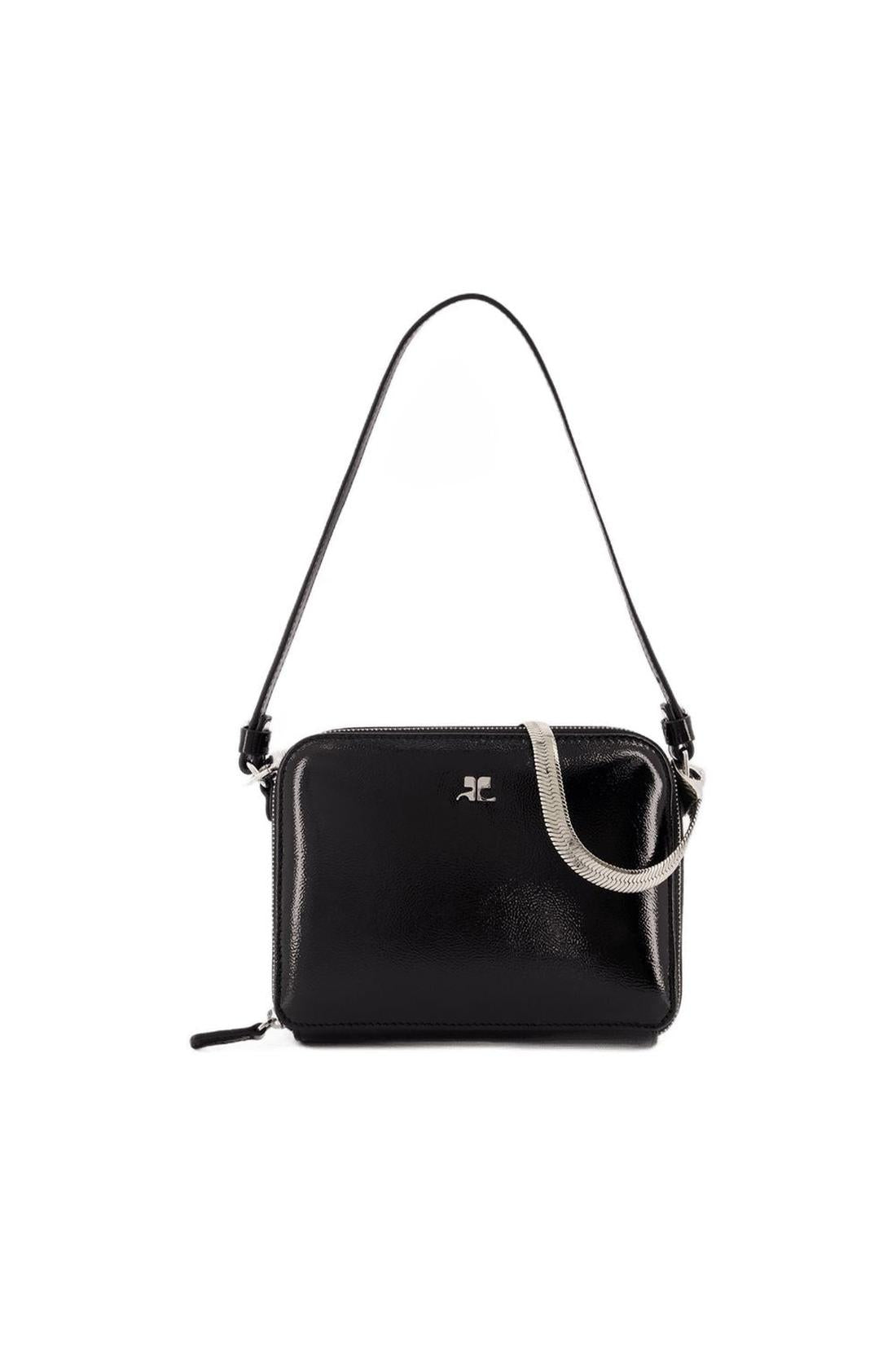 Cloud Chained Naplack Handbag - Courreges - Leather - Black