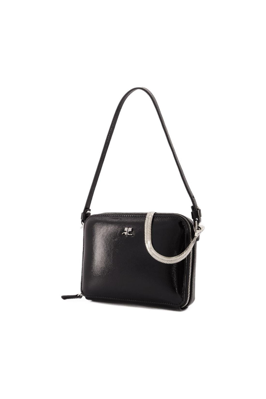 Cloud Chained Naplack Handbag - Courreges - Leather - Black