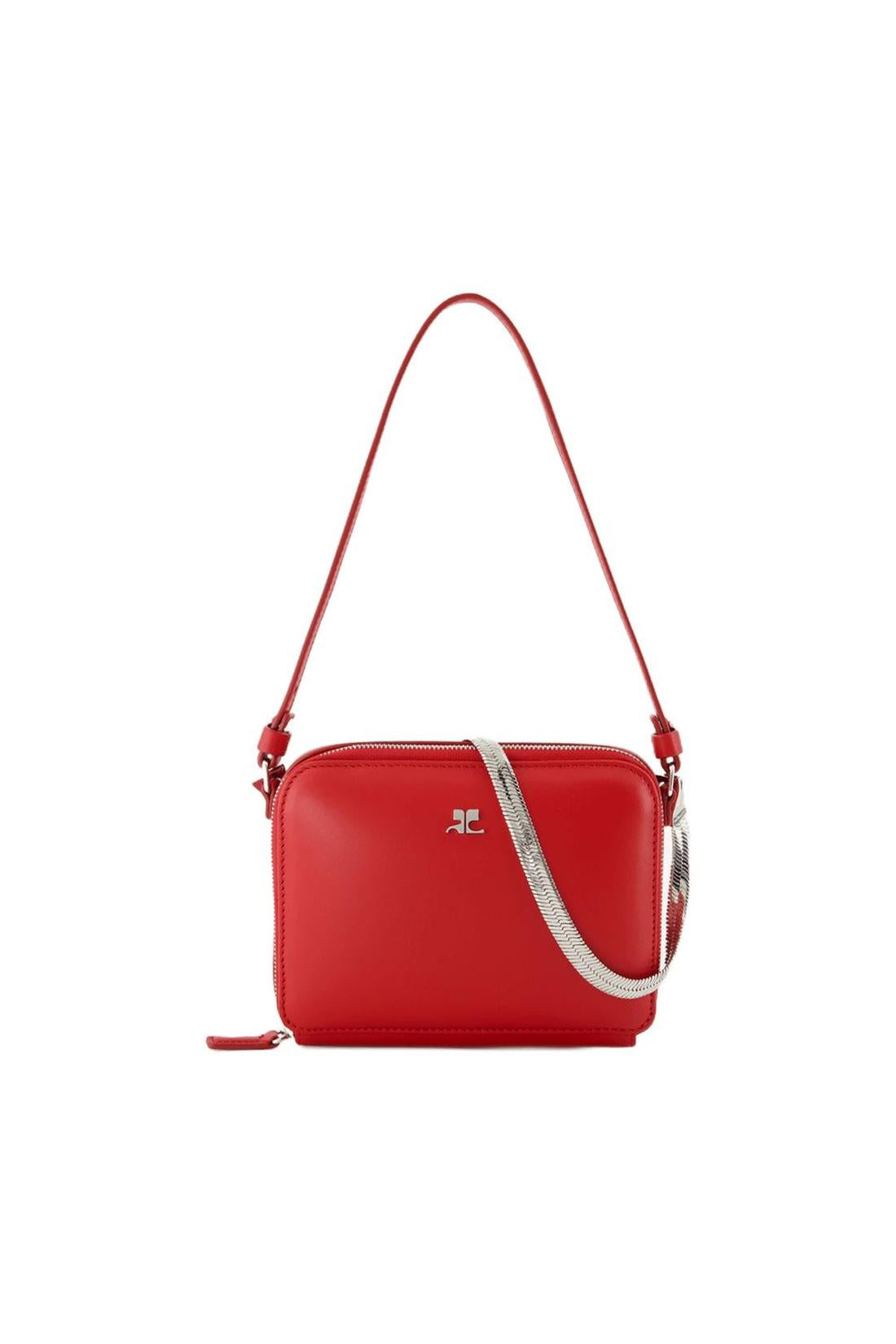 Cloud Chained Handbag - Courreges - Leather - Red