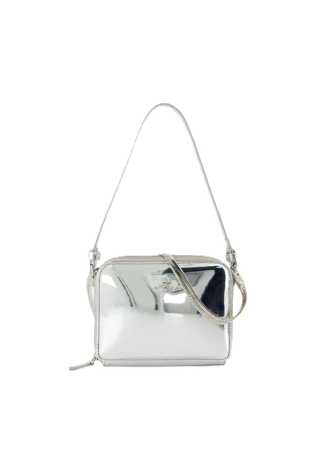 Cloud Chained Mirror Handbag - Courreges - Leather - Silver