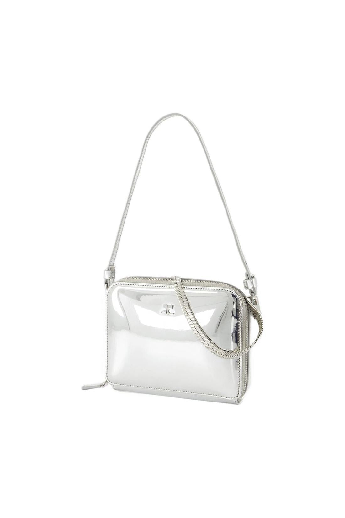 Cloud Chained Mirror Handbag - Courreges - Leather - Silver