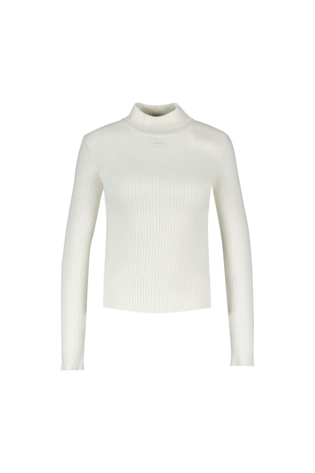 Courreges-Reedition Jumper T-Shirt - Courreges - Baumwolle - Weiß-Shirts-Black-Deal-Outlet-by-ARCHIVIST