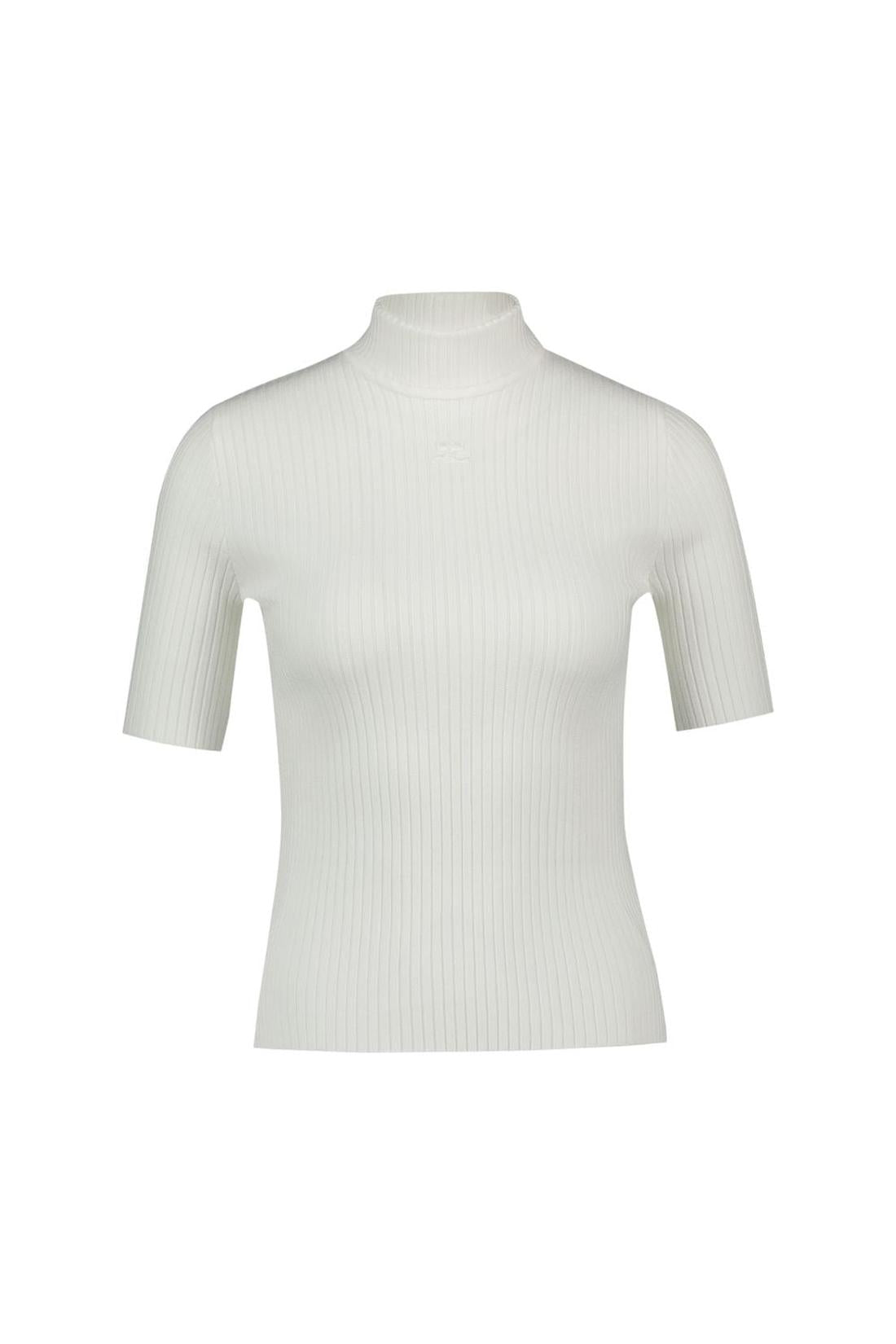 Courreges-Reedition Jumper T-Shirt - Courreges - Baumwolle - Weiß-Shirts-Black-Deal-Outlet-by-ARCHIVIST