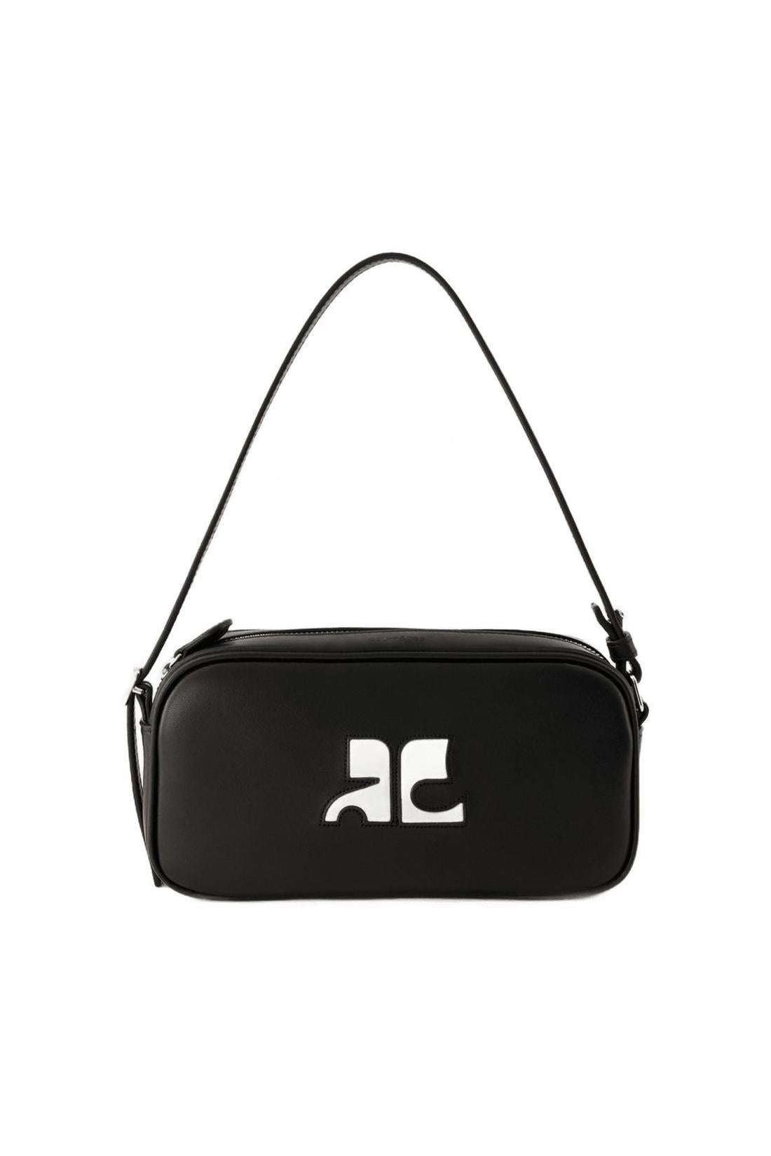 Sac Baguette Réédition - Courrèges - Cuir - Noir