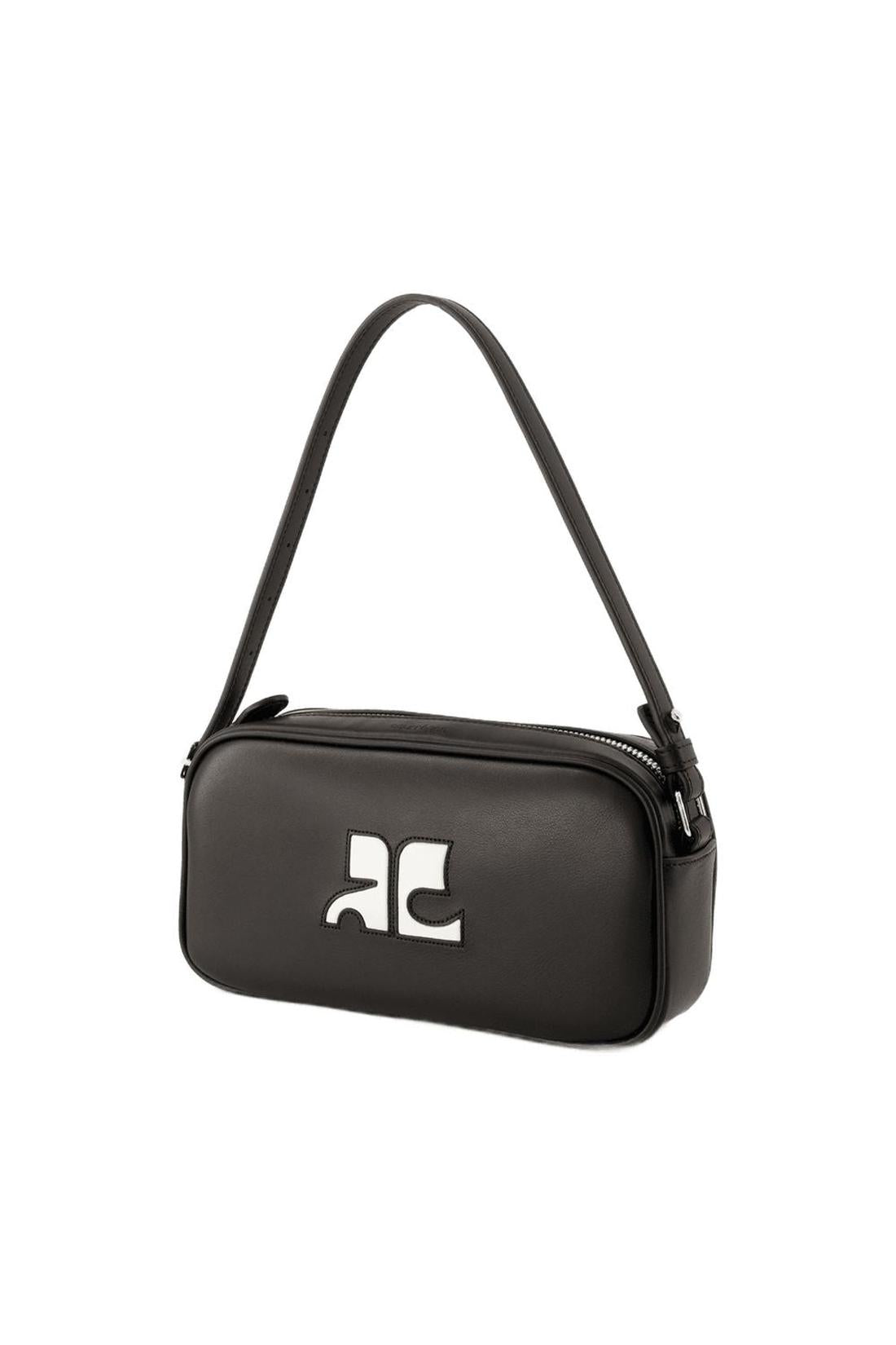 Sac Baguette Réédition - Courrèges - Cuir - Noir