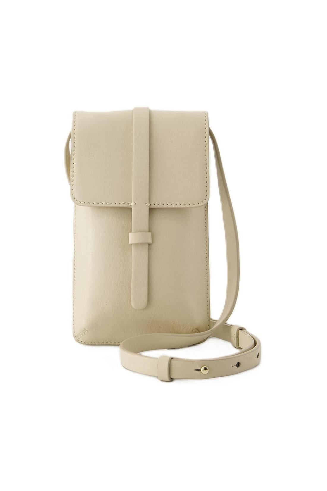 Leonore Schultertasche - Ines de la Fressange - Leder - Light Sand