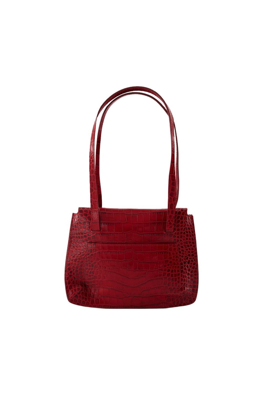 Apero handbag - Rouje - leather - croc red