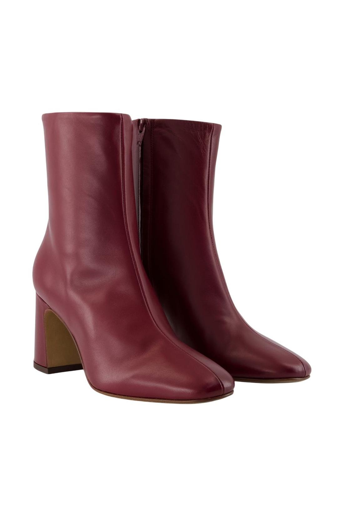Rouje-Stiefeletten Claudia - Rouje - Leder - Bordeaux-Stiefel & Stiefeletten-Black-Deal-Outlet-by-ARCHIVIST
