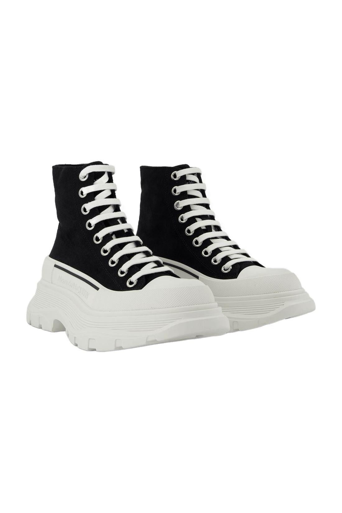 Sneakers Stiefeletten Tread aus schwarzem Leder-Sneaker-Alexander McQueen-ARCHIVIST