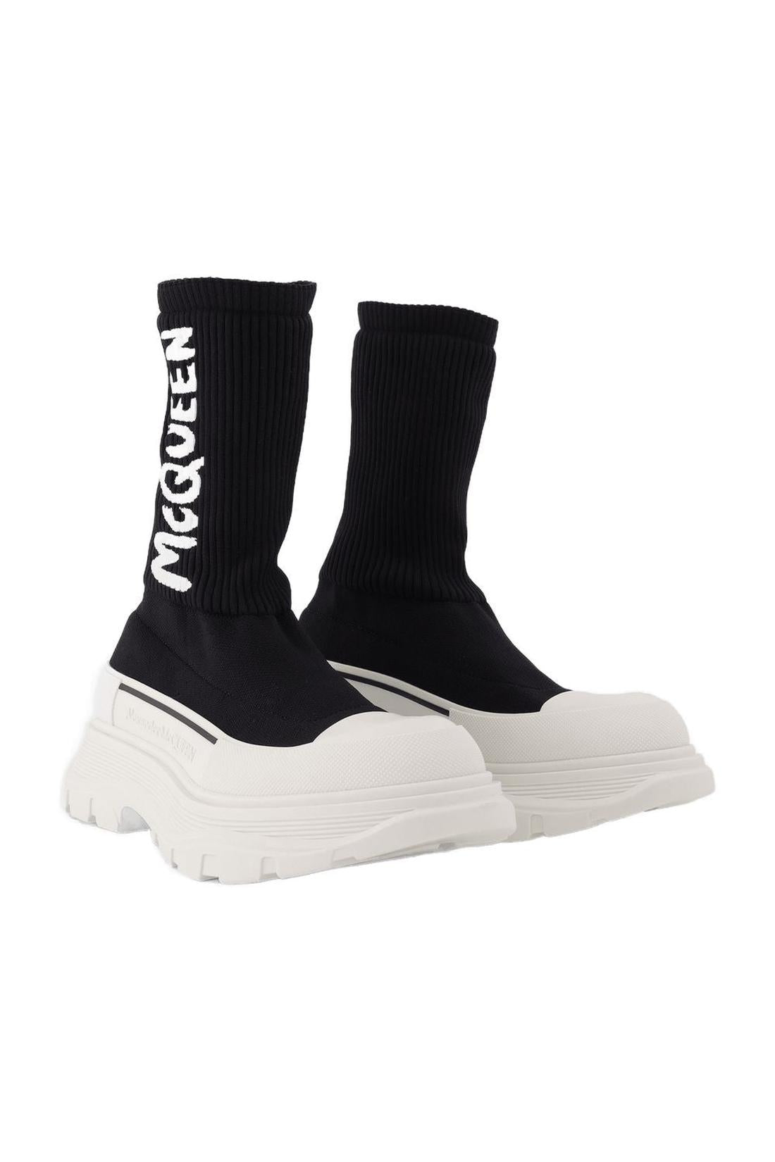 Tread Slick Sneakers in black &amp; white canvas