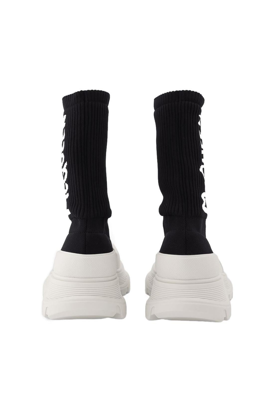 Tread Slick Sneakers in black &amp; white canvas