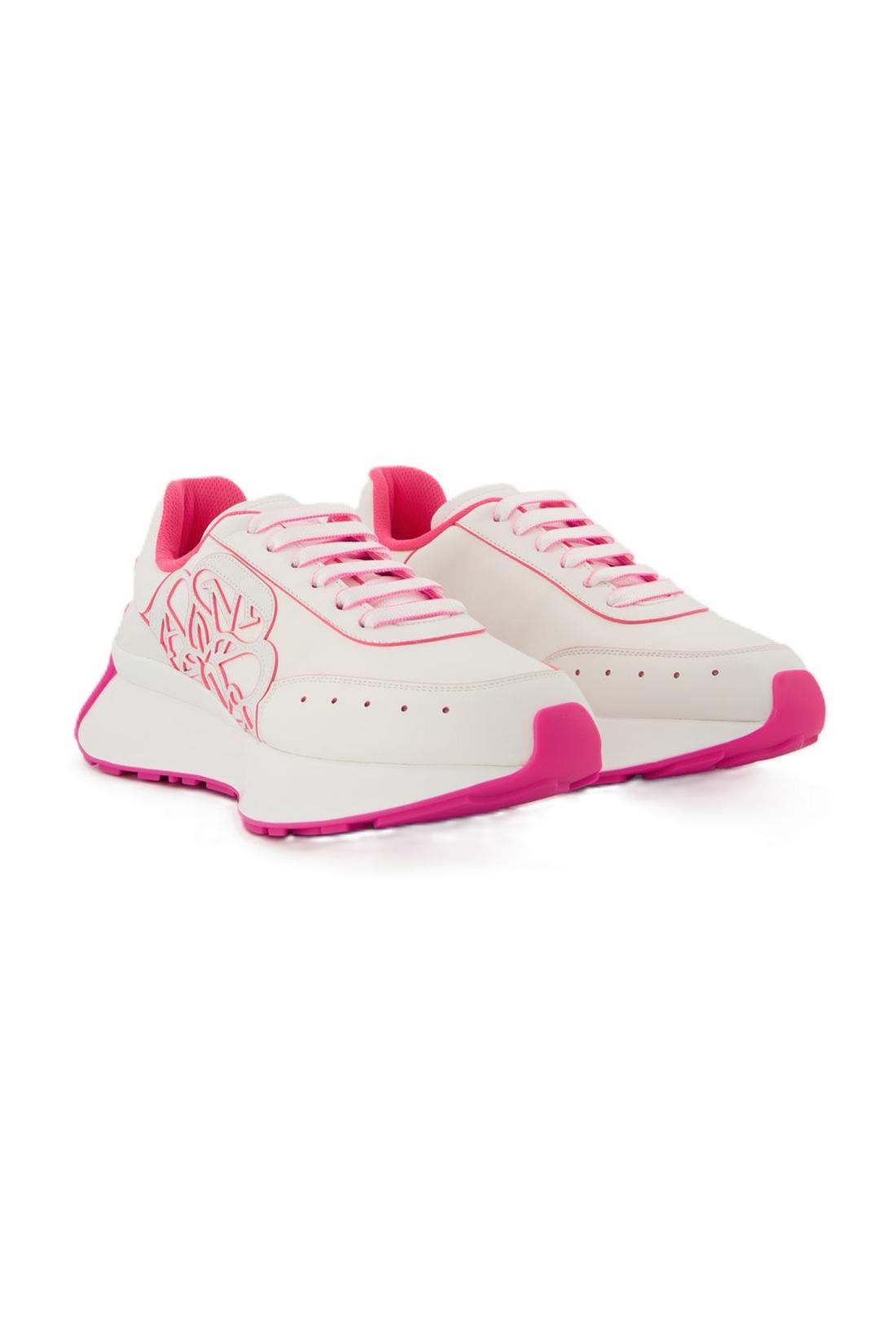 Sneakers aus weißem und silberfarbenem Leder