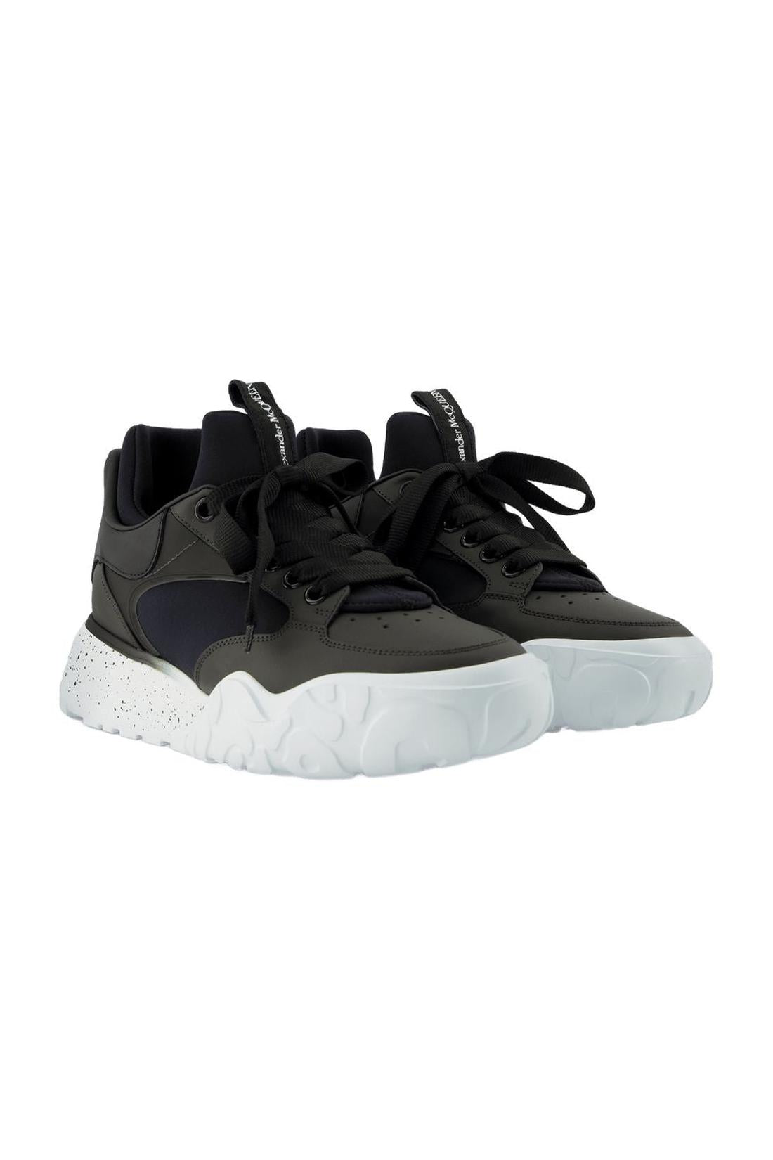 Court Sneakers - Alexander Mcqueen - Black/White - Leather