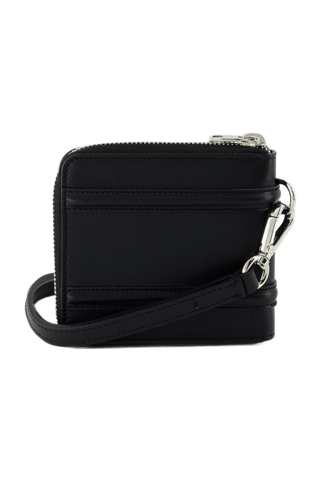 Zip Around Billfold Wallet - Alexander Mcqueen - Black - Leather