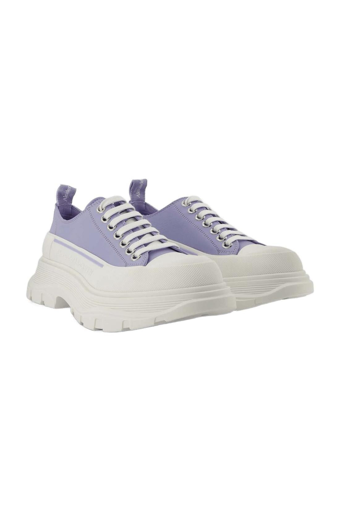 Tread Slick Sneakers - Alexander Mcqueen - Lilac/White - Leather
