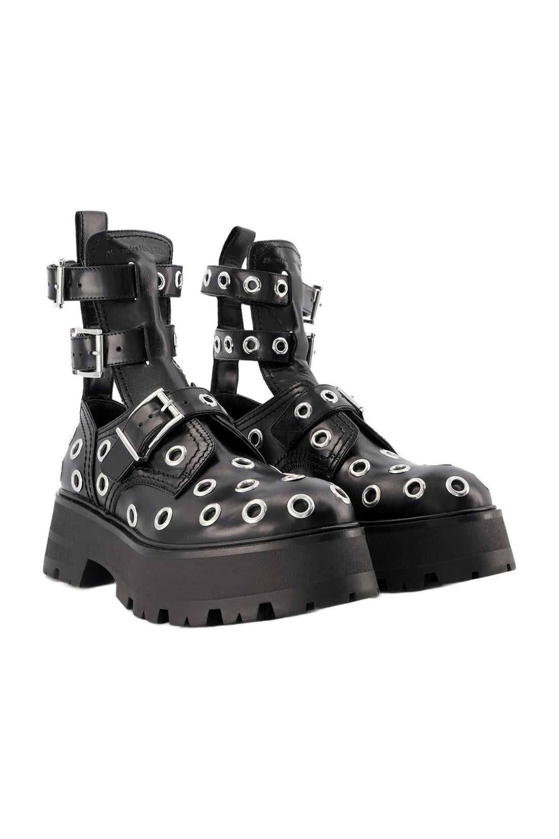 Ankle Boots - Alexander Mcqueen - Black/White - Leather