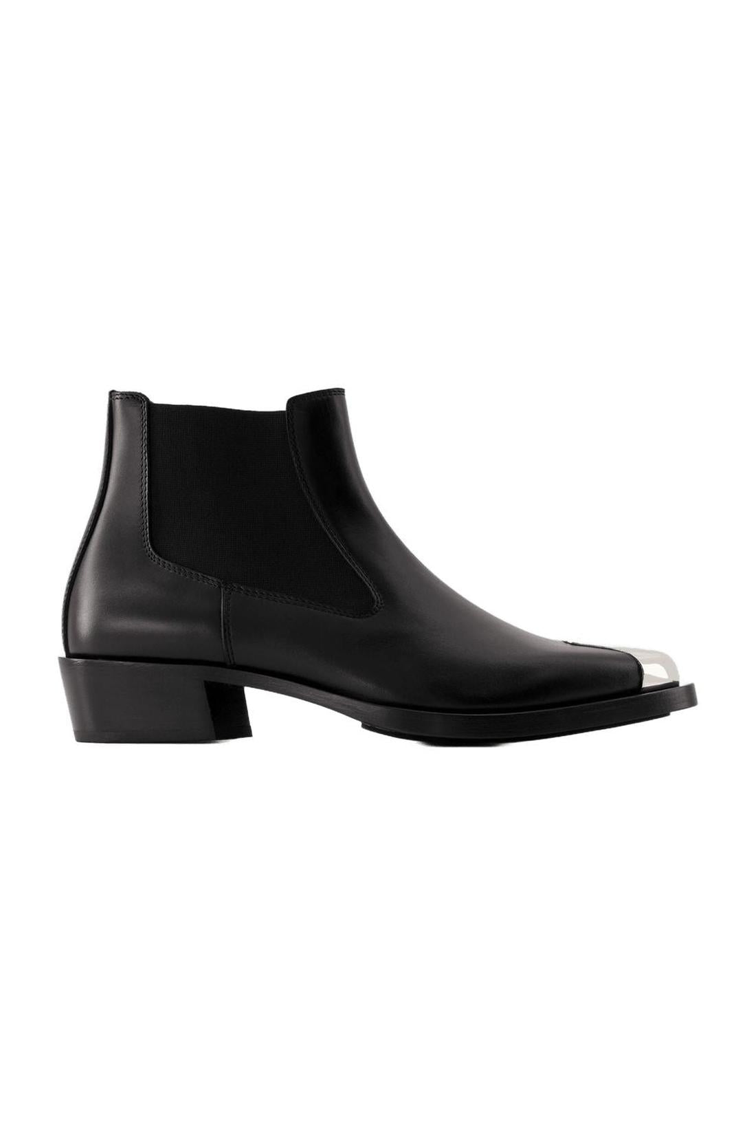 Chelsea boots - Alexander McQueen - Leather - Black/Silver