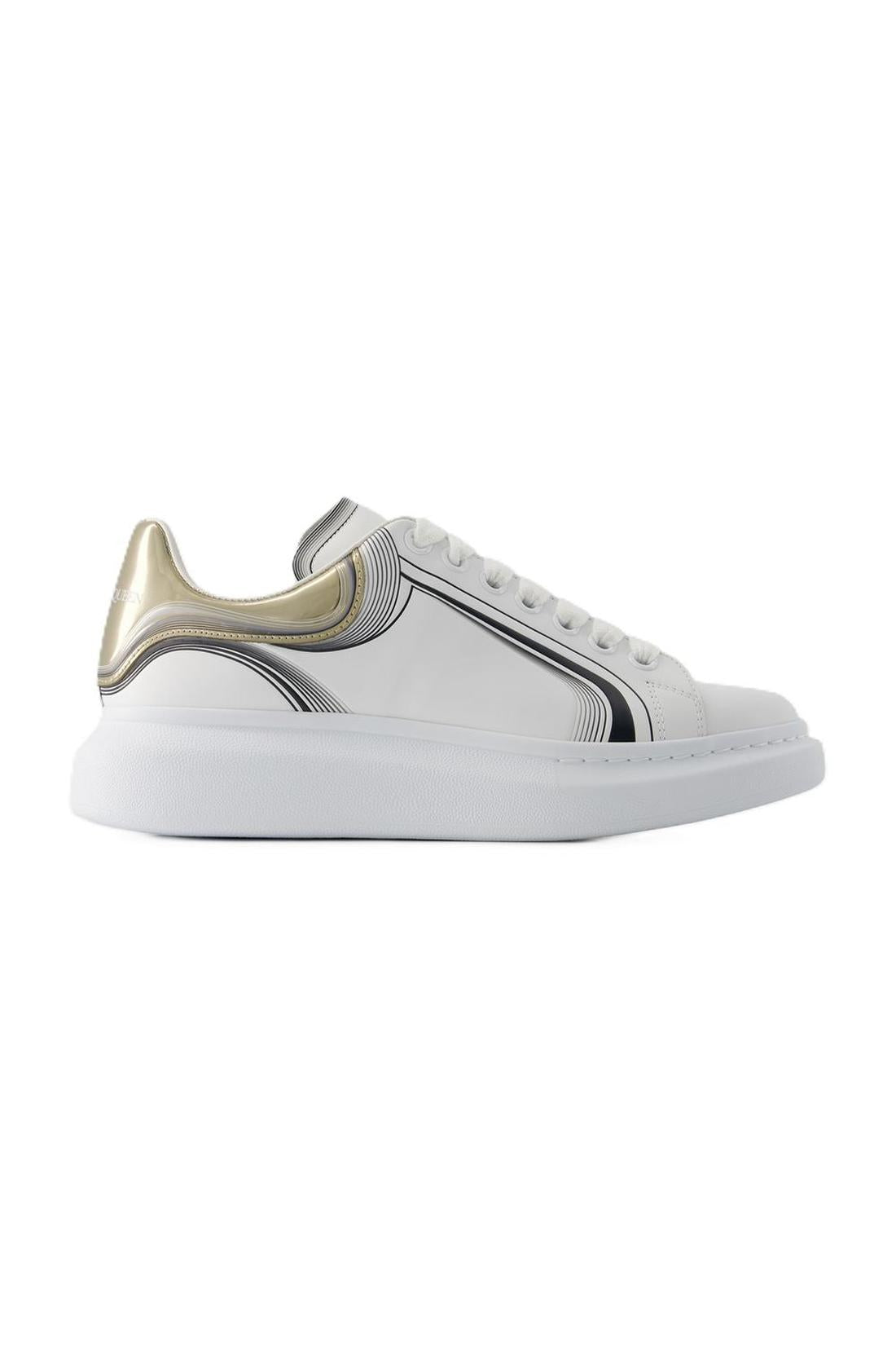 Oversized Sneakers - Alexander Mcqueen - Leder - Weiß/Vanille