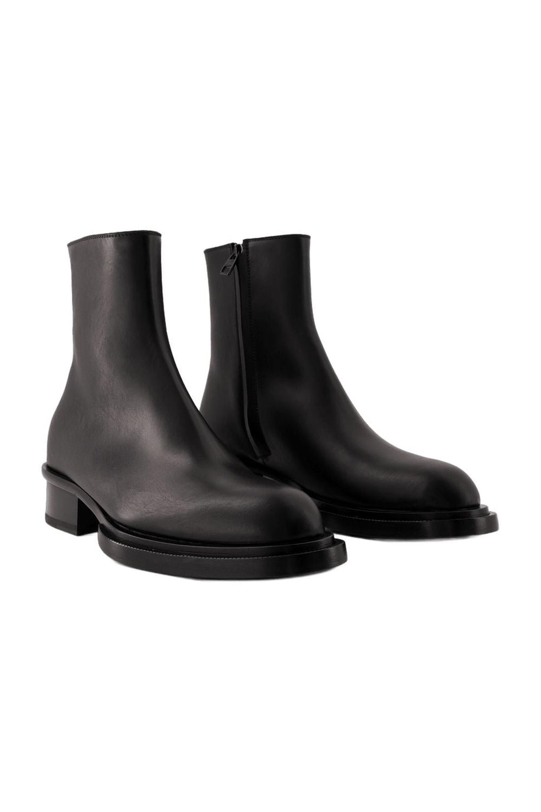 Cuban Stack Stiefeletten - Alexander Mcqueen - Leder - Schwarz