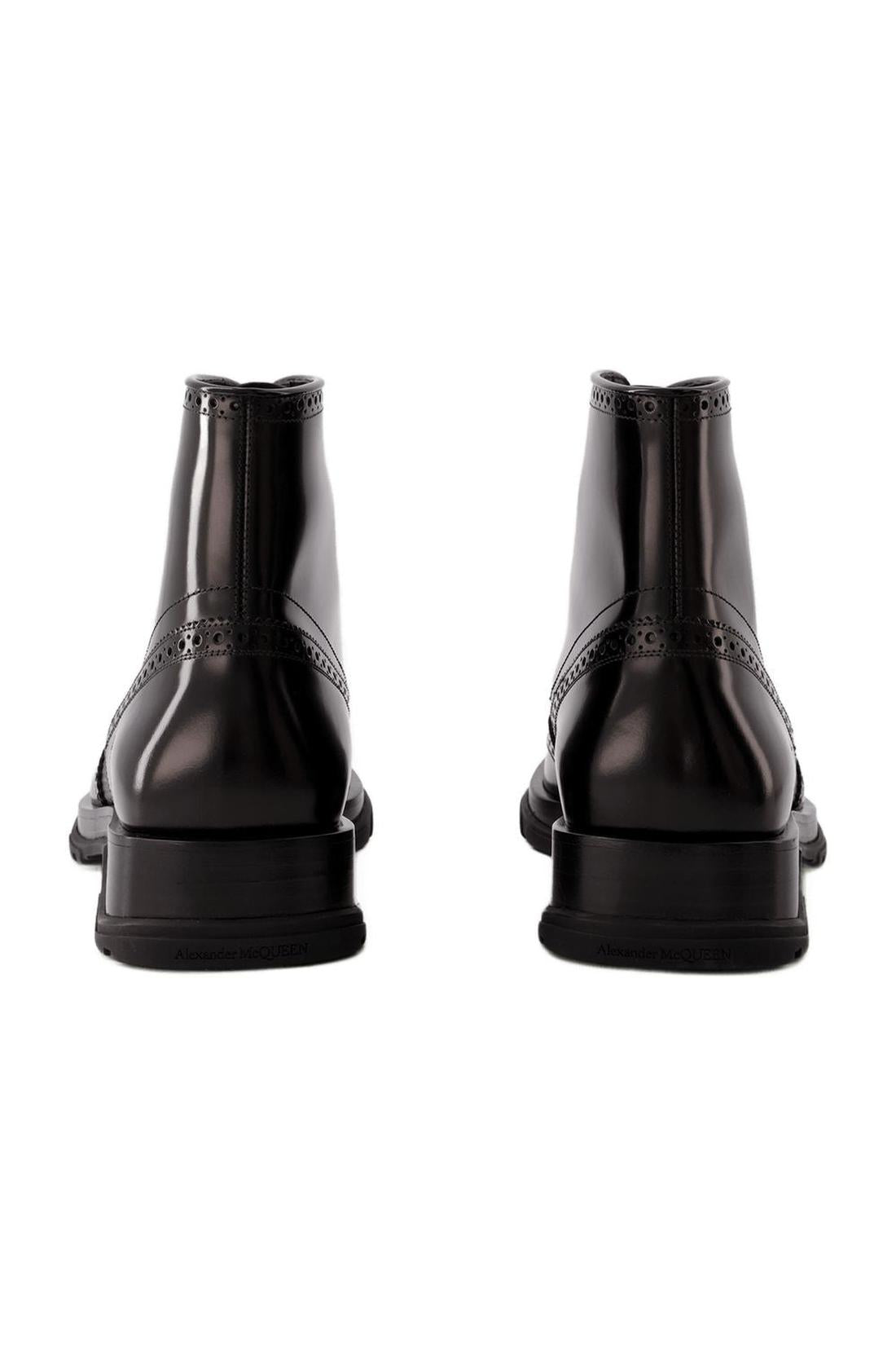 Lace-up ankle boots - Alexander McQueen - Leather - Black