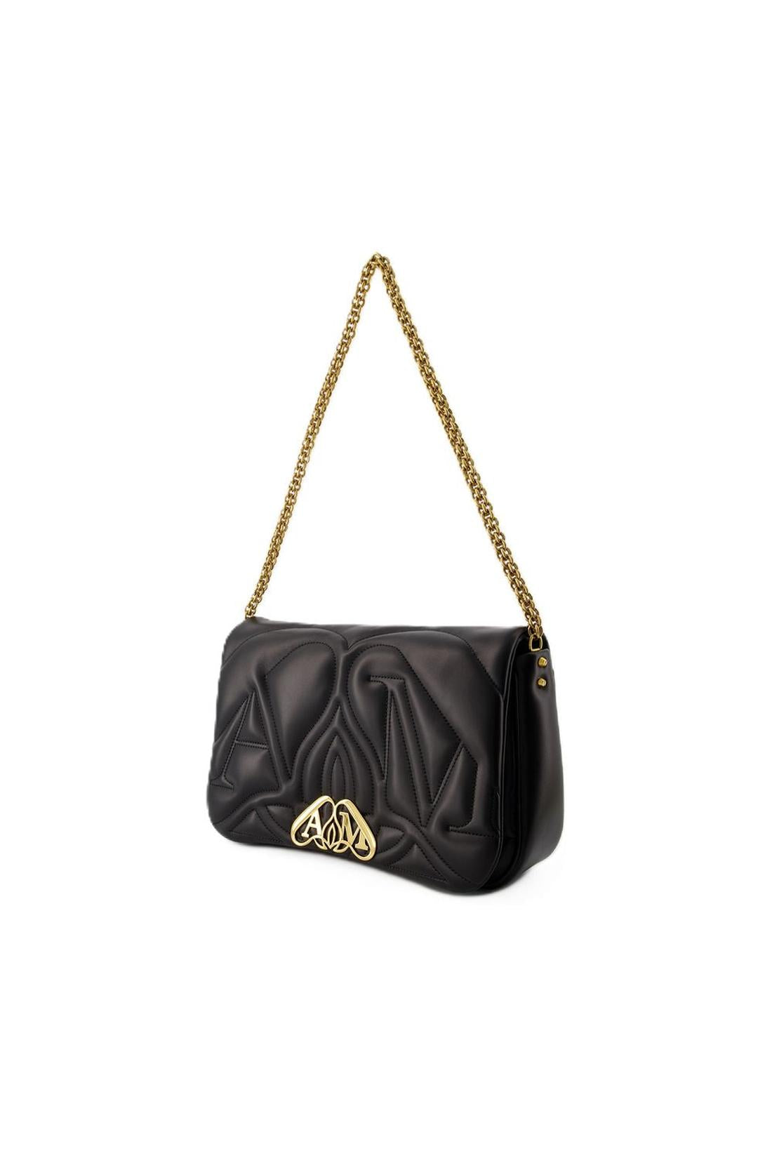 The Seal Shoulder Bag - Alexander McQueen - Leather - Black