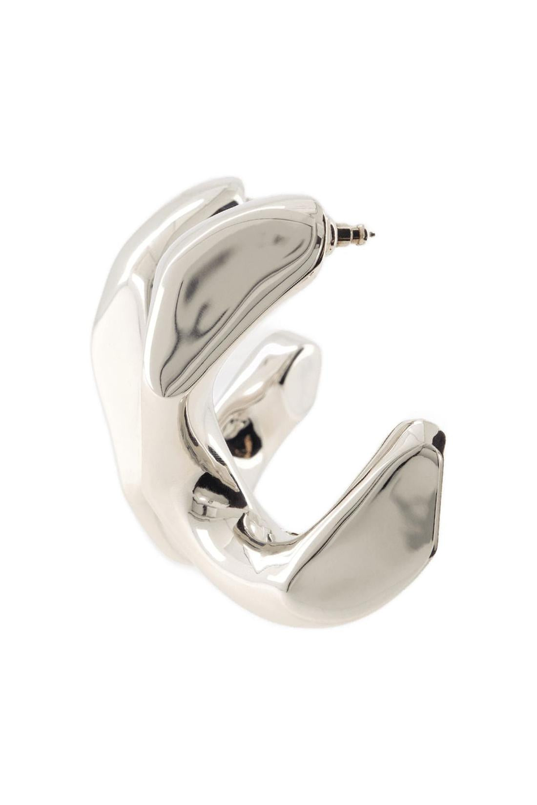 Chain Hoop Earrings - Alexander McQueen - Brass - Silver