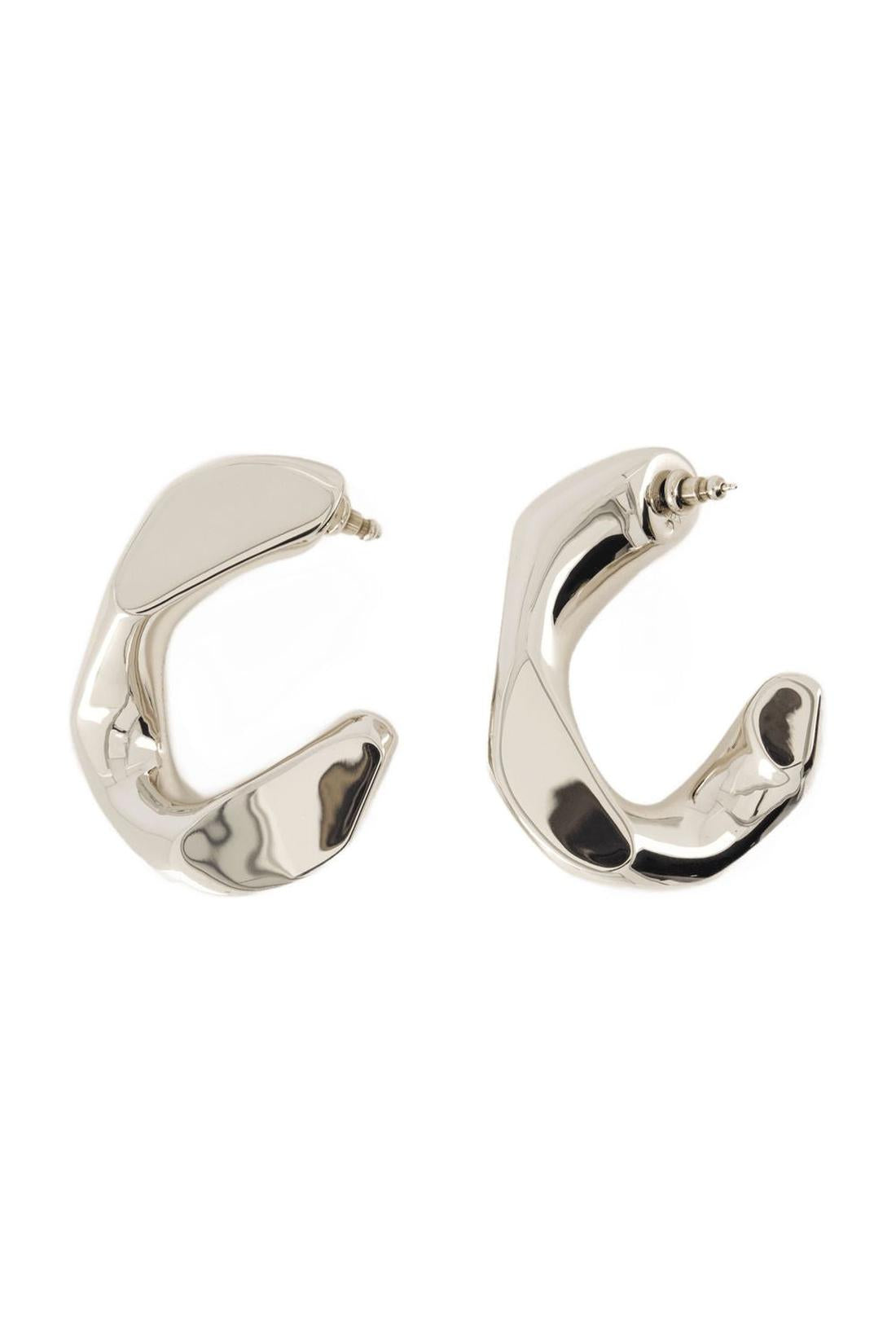 Chain Hoop Earrings - Alexander McQueen - Brass - Silver