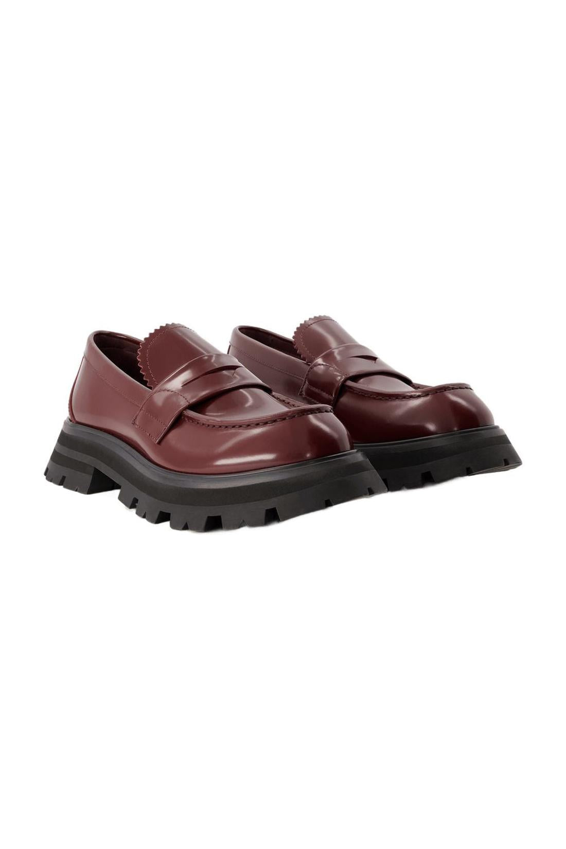 Mokassins - Alexander Mcqueen - Leder - Dunkelbordeaux