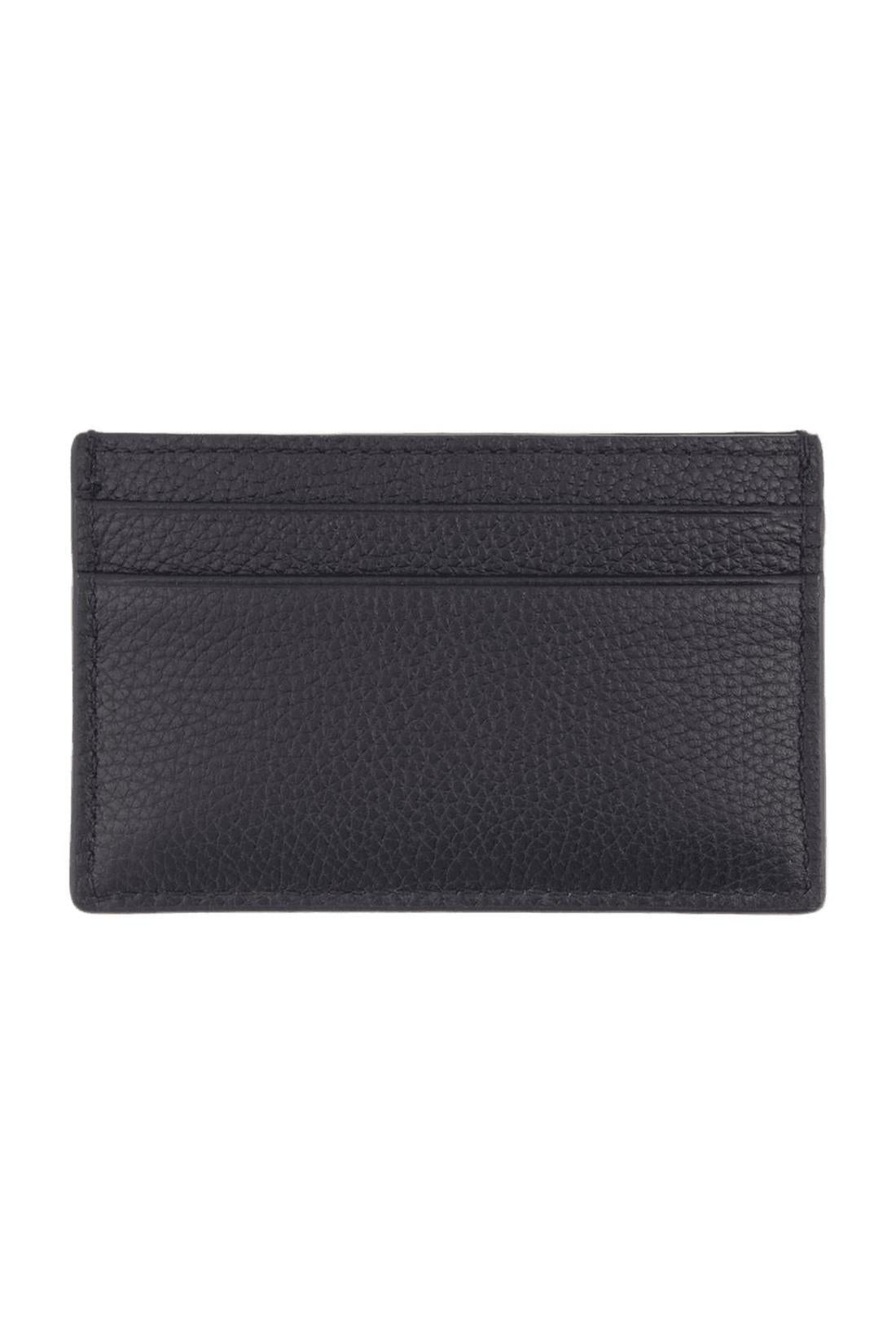 Card holder - Alexander McQueen - Leather - Black/Kaki