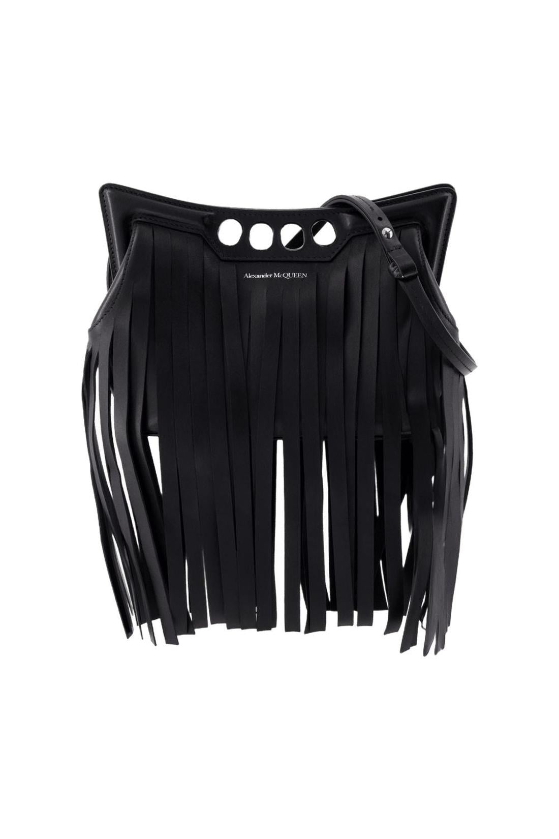 The Mini Peak Shoulder Bag - Alexander McQueen - Leather - Black