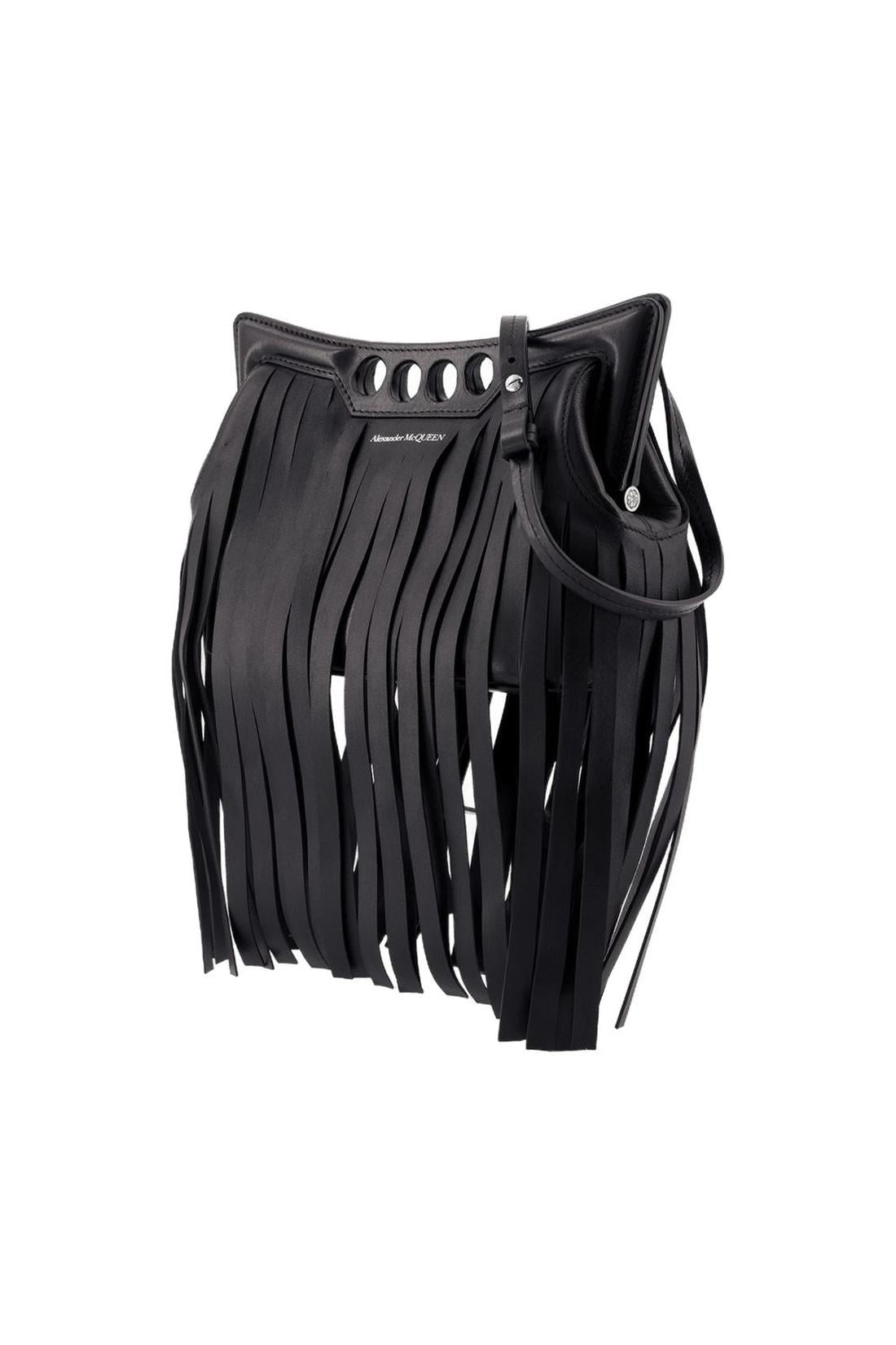 The Mini Peak Shoulder Bag - Alexander McQueen - Leather - Black