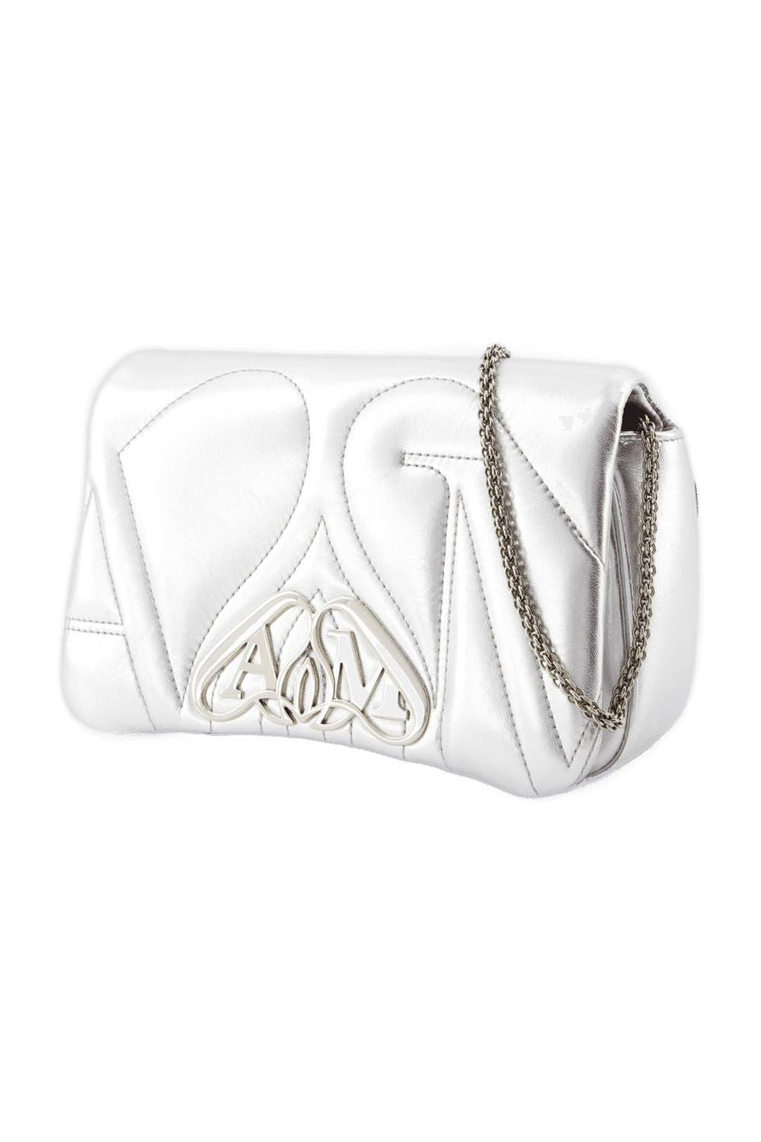 The Mini Seal Schultertasche - Alexander McQueen - Metall - Silber