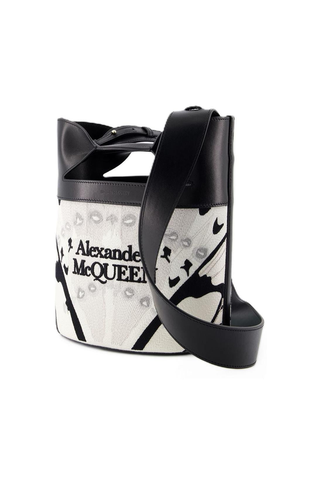 The Bucket Bow Shoulder Bag - Alexander McQueen - Leather - White