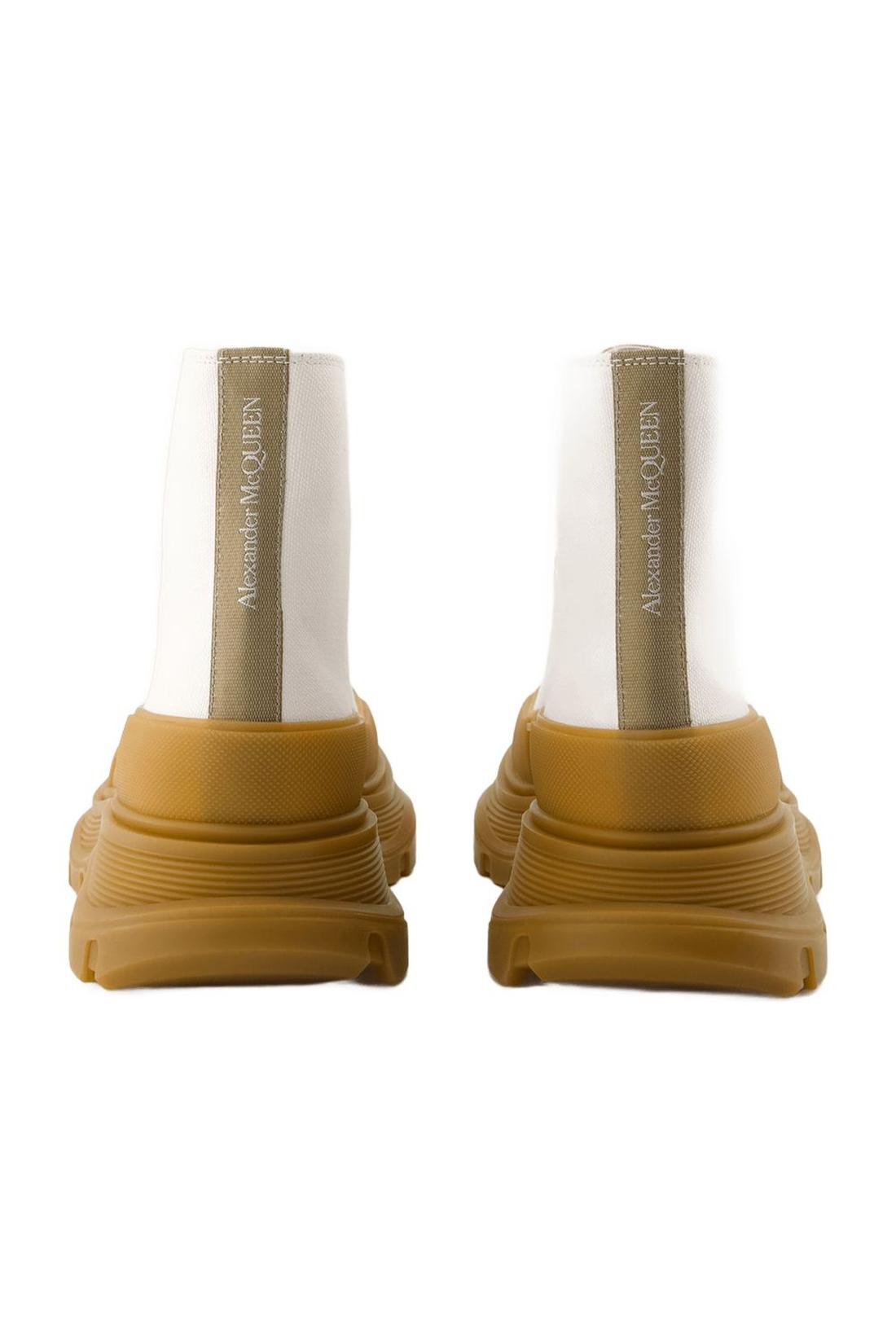 Tread ankle boots - Alexander McQueen - Leather - Beige