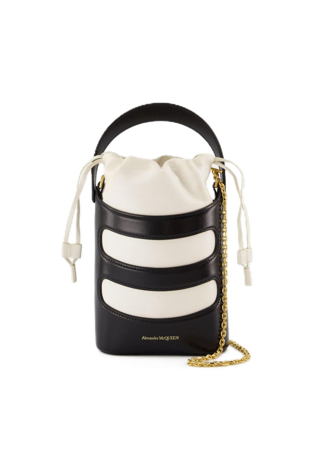 The Rise Mini Schultertasche - Alexander McQueen - Leder - Schwarz