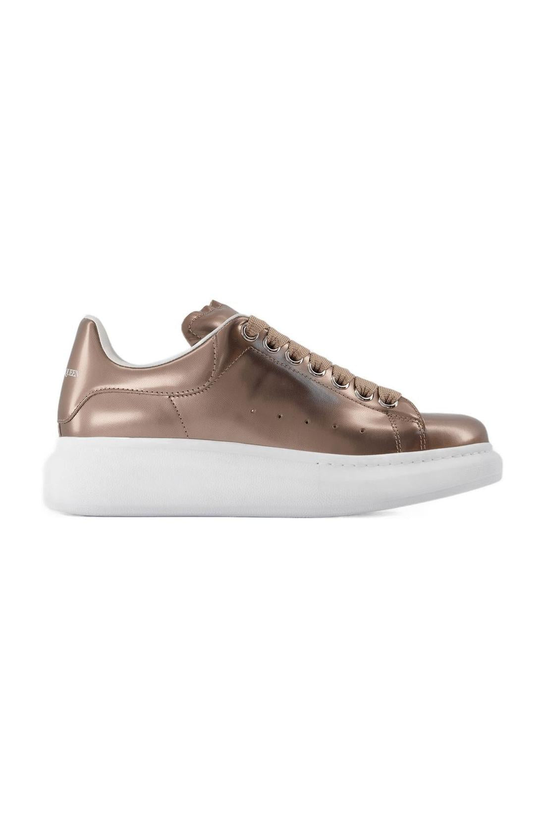 Oversized sneakers - Alexander McQueen - leather - beige