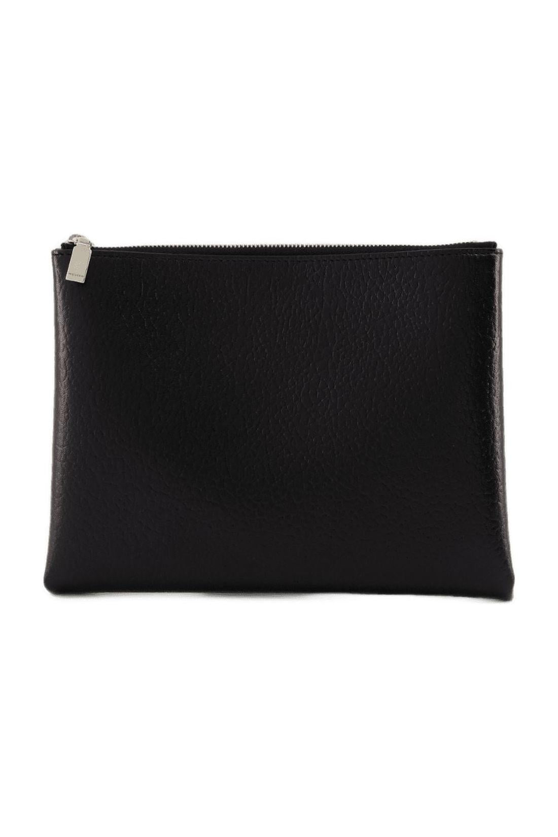 Cross Bar Clutch - Alexander McQueen - Leather - Black/Silver