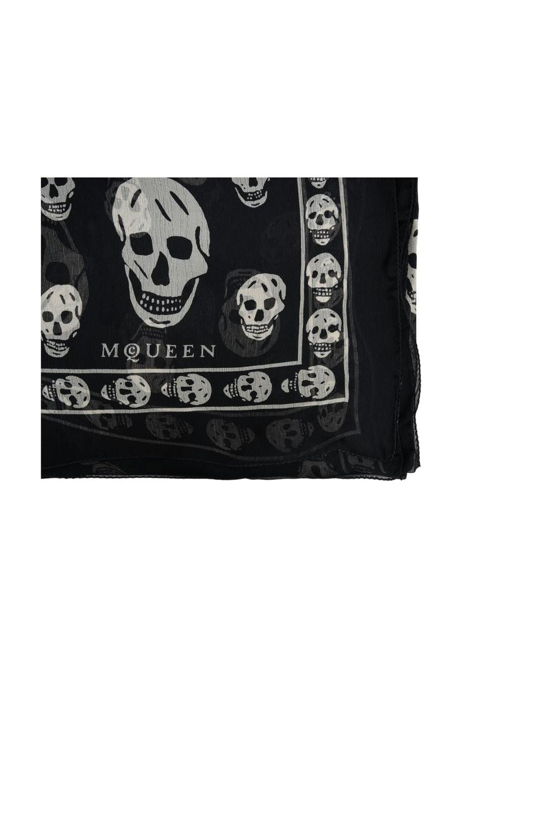 Schal Ca Skull - Alexander McQueen - Seide - Schwarz