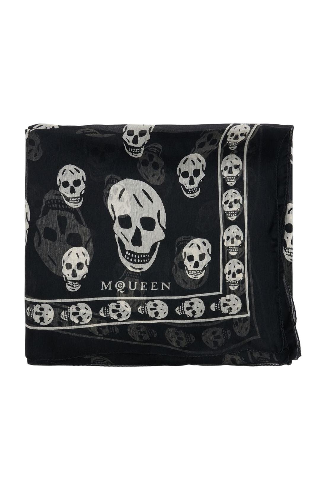 Schal Ca Skull - Alexander McQueen - Seide - Schwarz