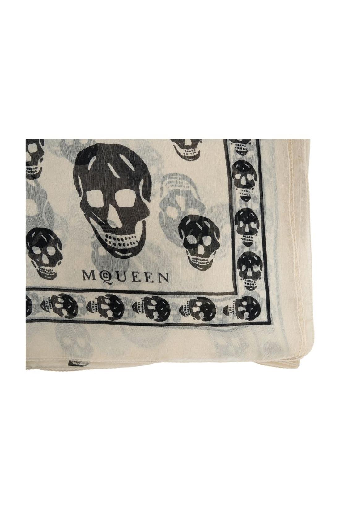 Schal Ca Skull - Alexander McQueen - Seide - Weiß