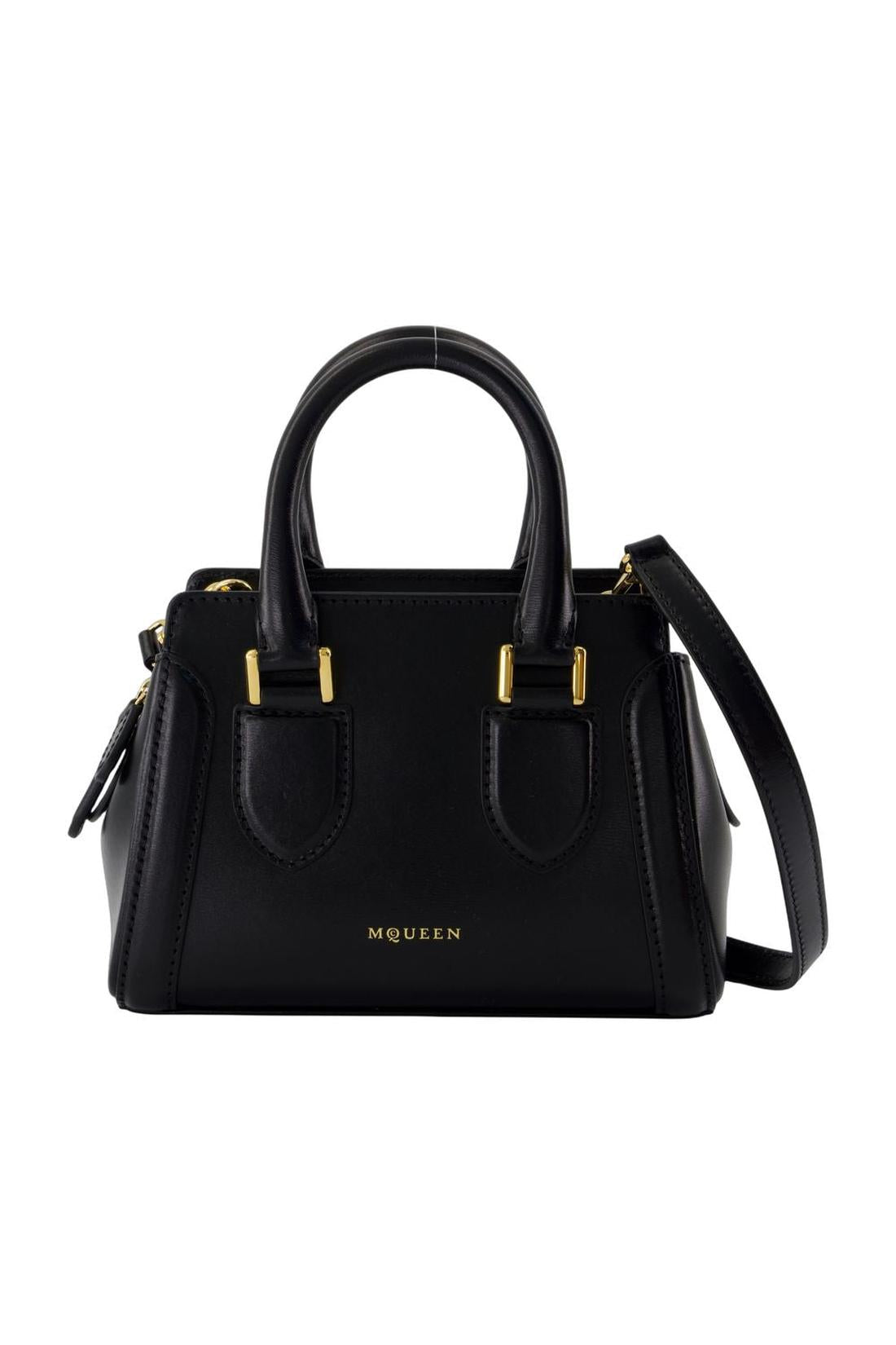 Alexander McQueen-Birdee Mini Handtasche - Alexander McQueen - Leder - Schwarz-Taschen-Black-Deal-Outlet-by-ARCHIVIST