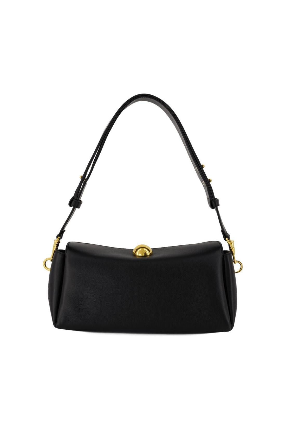 Karussell-Schultertasche - AMI Paris - Leder - Schwarz-Taschen-Ami Paris-ARCHIVIST