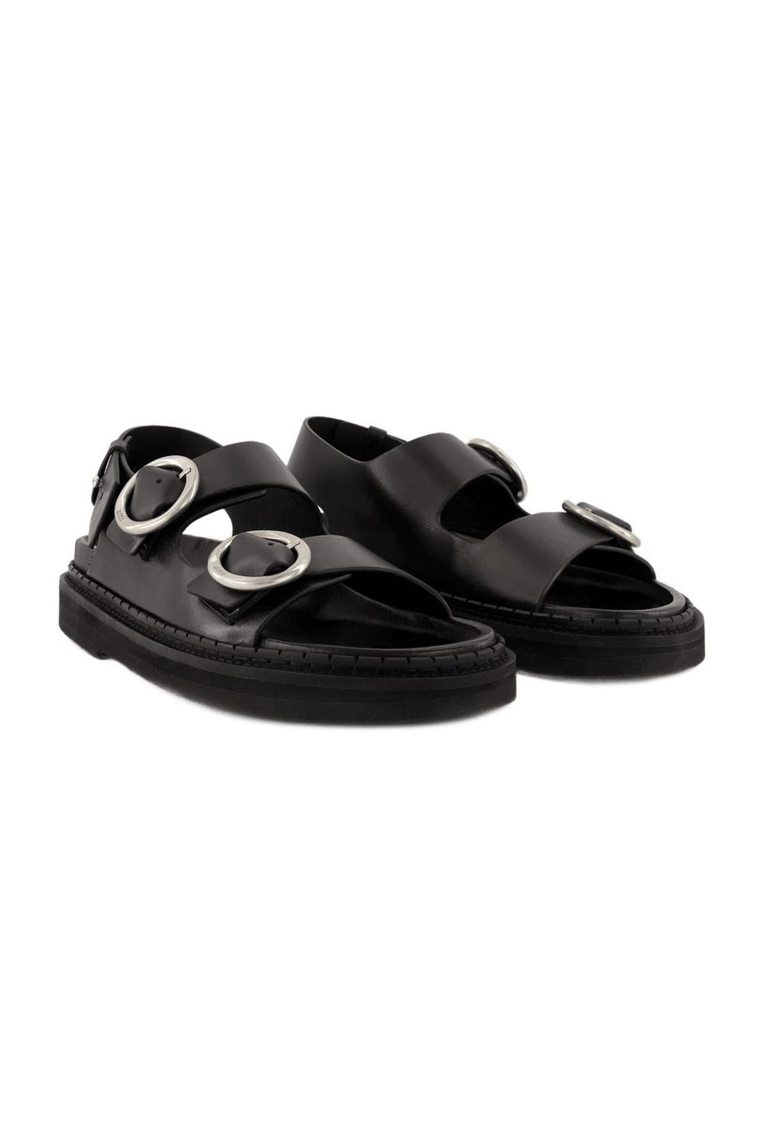 Fussbet Sandalen - AMI Paris - Leder - Schwarz