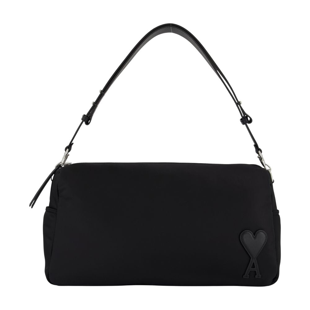 Marcel Large Schultertasche - AMI Paris - Nylon - Schwarz